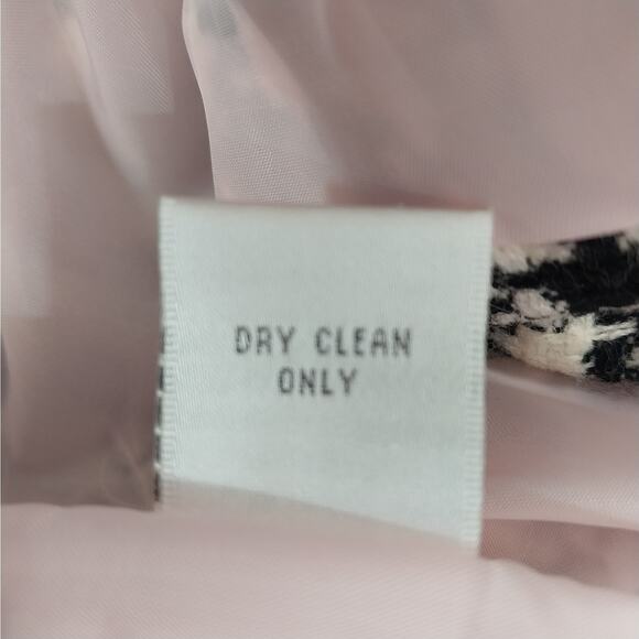 DRESSBARN! BLACK & WHITE NUBBY HOUNDSTOOTH LONG LENGTH JACKET, BLAZER! SZ 18W - Picture 10 of 11